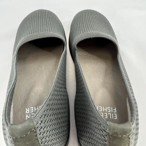 Eileen Fisher Demi Recycled Stretch Knit Loafer Size 6 Charcoal Gray Slip On - Picture 8 of 12